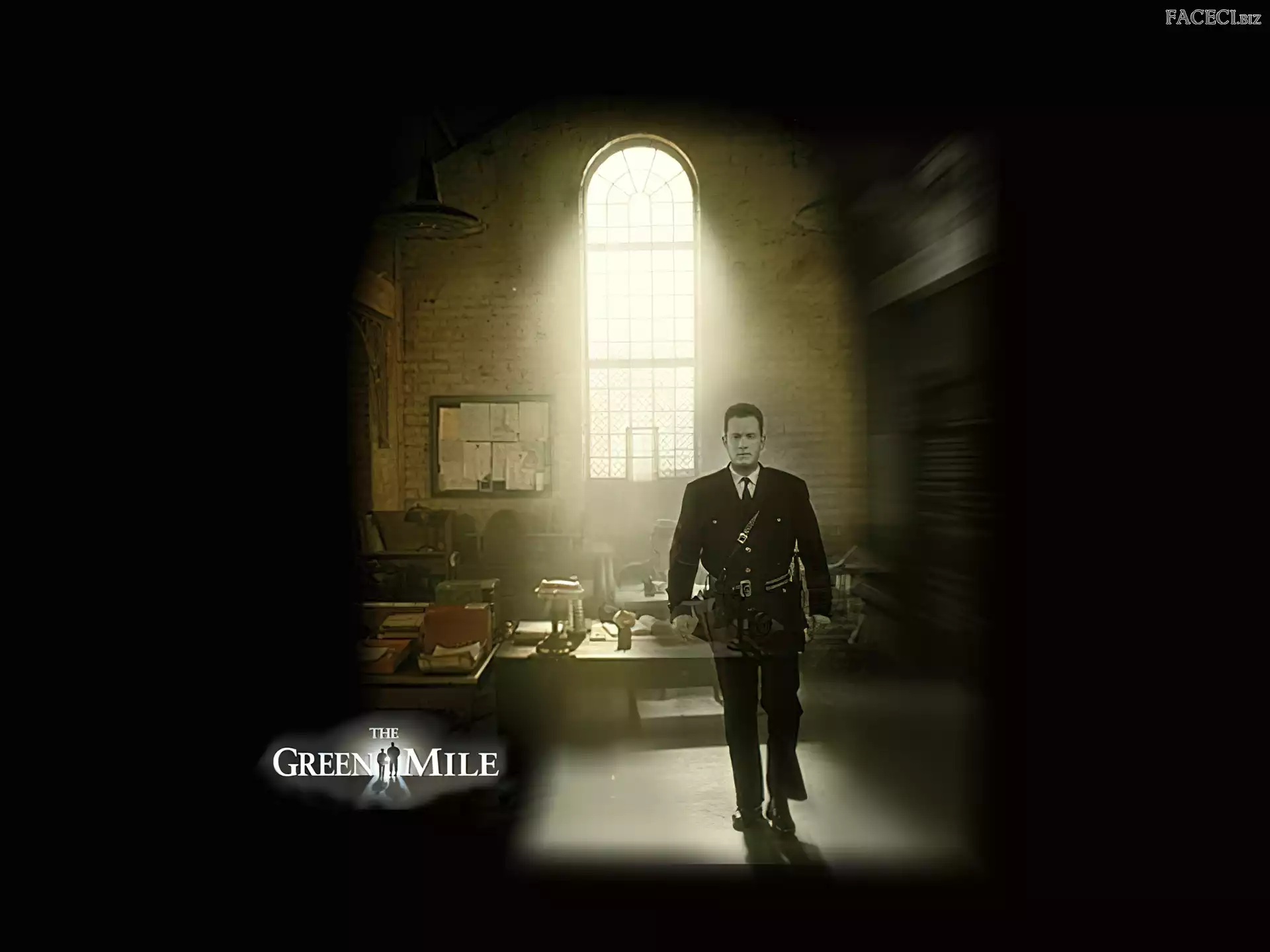 biuro, okno, mundur, The Green Mile, Tom Hanks